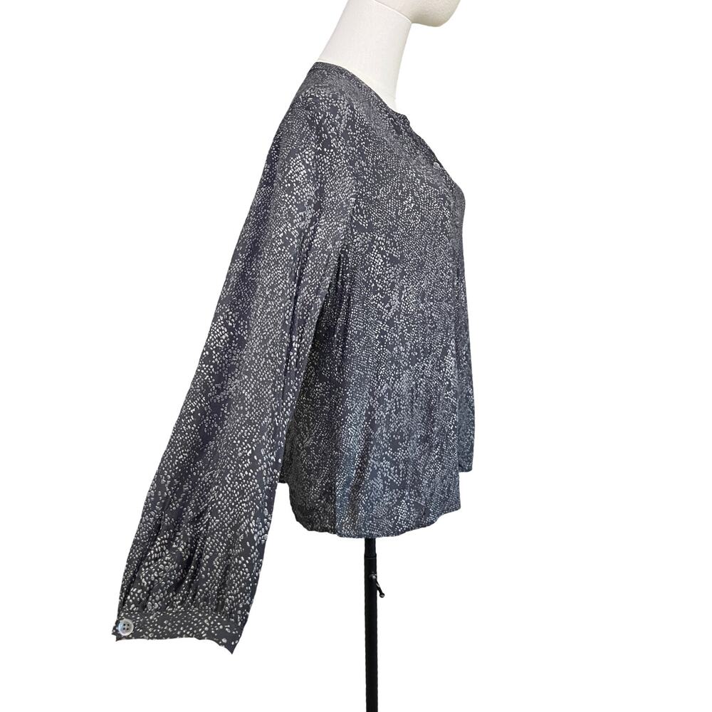 Rails Eloise Slate Python Print Blouse Button Fro… - image 4
